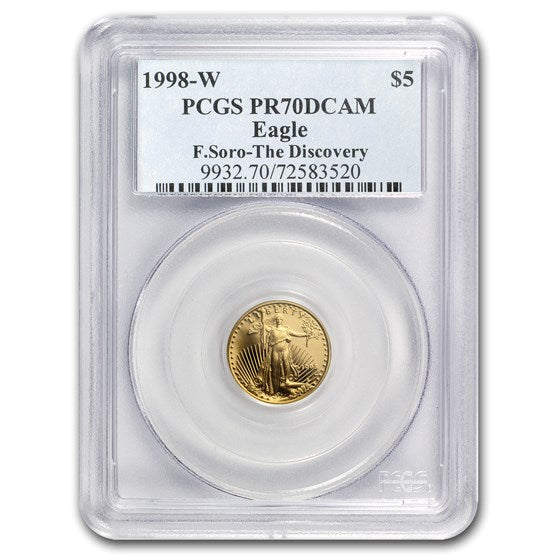 1998-W 1/10 oz Proof American Gold Eagle PR-70 DCAM PCGS