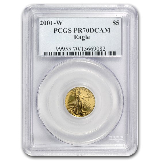 2001-W 1/10 oz Proof American Gold Eagle PR-70 PCGS