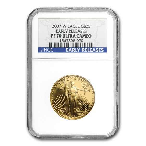 2007-W 1/2 oz Proof American Gold Eagle PF-70 NGC (ER)