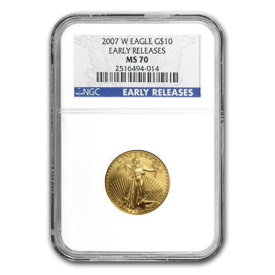 2007-W 1/4 oz Burnished Gold Eagle MS/SP-70 NGC (Early Release)