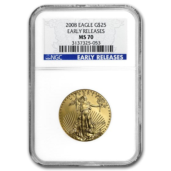 2008 1/2 oz American Gold Eagle MS-70 NGC (Early Releases)