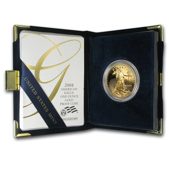 2008-W 1 oz Proof American Gold Eagle (w/Box & COA)