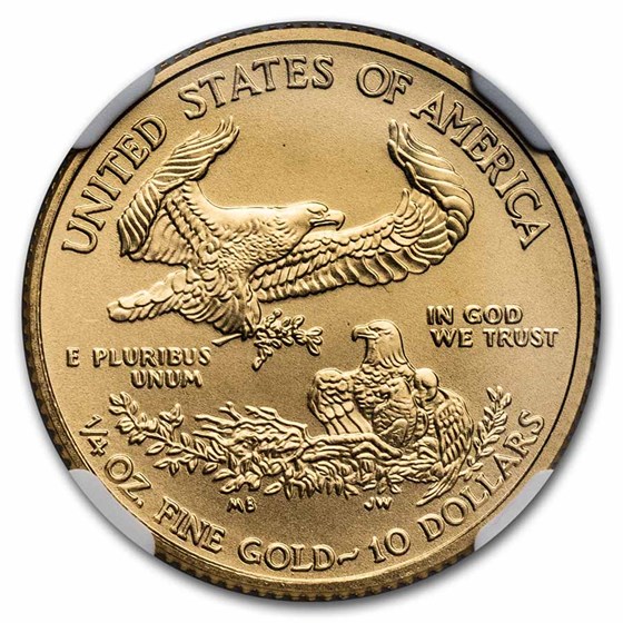 2021 1/4 oz American Gold Eagle (Type 1) MS-70 NGC (Everhart)